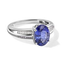 Luxoro AAA Tanzanite and Diamond I2 3.40 ctw Ring in 14K White Gold (Size 7.0)