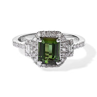 Luxoro AAA Mint Tourmaline and Diamond I2 2.60 ctw Ring in 10K White Gold (Size 7.0)