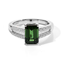 Luxoro AAA Mint Tourmaline and Diamond I2 2.35 ctw Ring in 10K White Gold (Size 6.0)