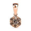 Luxoro 10K Rose Gold Natural Champagne Diamond Floral Pendant 0.50 ctw - Sticky add to cart bar
