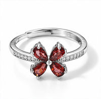 Mozambique Garnet 1.00 ctw Ring in Silvertone (Adjustable)
