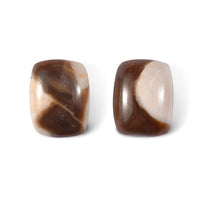 Peanut Wood Jasper Set of 2 (Cush 9x7 mm) 3.43 ctw