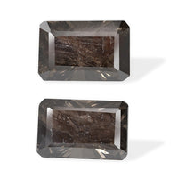 Silver Sapphire Set of 2 (Oct 6x4 mm) 1.25 ctw