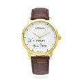 STRADA Japanese Movement Whatever I'm late anyway Dial Watch with Brown Faux Leather Strap (40.38mm) (7.5-9.0 Inch) - Sticky add to cart bar