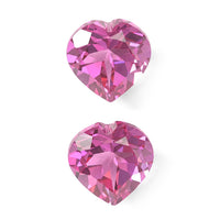 Lab Created Ruby Set of 2 (Hrt 7 mm) 2.94 ctw