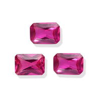 AA Lab Created Ruby Set of 3 (Oct 7x5 mm) 3.10 ctw