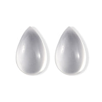 White Moonstone Set of 2 (Pear 9x6 mm) 2.45 ctw
