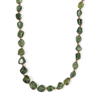 D''Joy Premium Green Apatite 55.00 ctw Necklace in 18K Vermeil Yellow Gold Over Sterling Silver 18 Inches