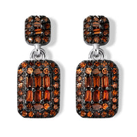 D''Joy Red Diamond (IR) 0.50 ctw Earrings in Rhodium Over Sterling Silver