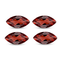 Red Garnet Set of 4 (Mrq 5x2.5 mm) 0.59 ctw