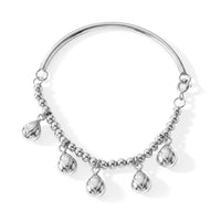 D''Joy Drop Charm Bracelet in Sterling Silver (7.50 In) 13.25 Grams