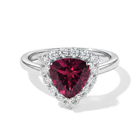 D''Joy Premium Usambara Color Change Garnet, Moissanite Ring in Rhodium Over Sterling Silver (Size 10.0) 2.50 ctw