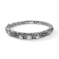 D''Joy Bali Legacy Moissanite 2.50 ctw Bangle Bracelet in Sterling Silver (7.25 In)