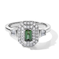 D''Joy AAA Mint Tourmaline and Moissanite 0.75 ctw Ring in Rhodium Over Sterling Silver (Size 10.0)