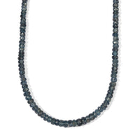 D''Joy Premium Indigo Kyanite 95.00 ctw Necklace in Rhodium Over Sterling Silver 18 Inches