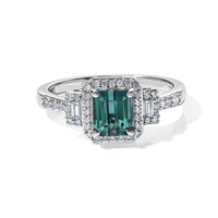 Luxoro 10K White Gold AAA Monte Belo Indicolite, Diamond (I2) (0.47 cts) Ring (Size 10.0) 2.35 ctw