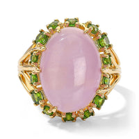 EverTrue Kunzite EverTrue Kunzite, Chrome Diopside Ring in 18K YG Plated (Size 10.0) 15.65 ctwChrome Diopside Ring in 18K YG Plated (Size 10.0) 15.65 ctw