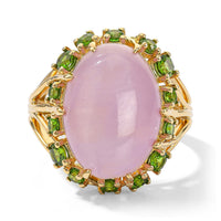EverTrue Kunzite EverTrue Kunzite, Chrome Diopside Ring in 18K YG Plated (Size 10.0) 15.65 ctwChrome Diopside Ring in 18K YG Plated (Size 10.0) 15.65 ctw