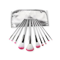 Bellapierre Silver Pink Tip Professional Brush Set (Ships in 5-7 Days)