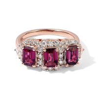D''Joy Premium Usambara Color Change Garnet, Moissanite Ring in 18K Vermeil RG Over Sterling Silver (Size 10.0) 2.65 ctw
