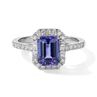 Certified and Appraised Rhapsody 950 Platinum AAAA Tanzanite, Diamond (E-F VS) (0.40 cts) Ring (Size 10.0) (4.80 g) 2.26 ctw