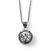 D''Joy Bali Legacy Moissanite 9.50 ctw Dragon-Wrapped Pendant Without Chain in Sterling Silver