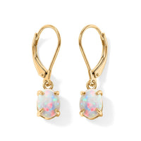 D''Joy Ethiopian Welo Opal 1.60 ctw Earrings in 18K Yellow Gold Over Sterling Silver