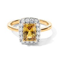 D''Joy Premium Golden Tanzanite and Moissanite 1.20 ctw Ring in 18K Vermeil Yellow Gold Over Sterling Silver (Size 6.0)