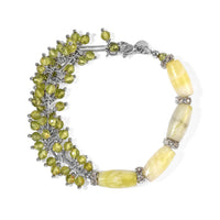 EverTrue Serpentine and Hebei Peridot 62.00 ctw Bracelet in Stainless Steel (7.25 In)