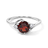 Brazilian Smoky Quartz and Simulated Diamond 1.27 ctw Ring in Sterling Silver (Size 7.0)