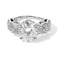 D''Joy Moissanite 5.50 ctw Ring in Rhodium Over Sterling Silver (Size 7.0)