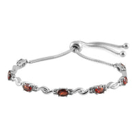 Brazilian Smoky Quartz Bolo Bracelet in Stainless Steel 2.75 ctw