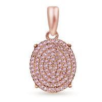 Luxoro 10K Rose Gold I3 Natural Pink Diamond Cocktail Pendant 0.33 ctw
