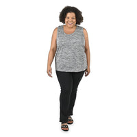 TAMSY Gray Basic Racerback Knit Tank - Small