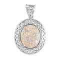 Pearl Shimmer Drusy Quartz Pendant in Platinum Over Copper - Sticky add to cart bar