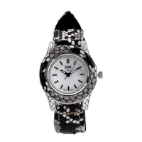 TLV BALI LEGACY Eon 1962 Swiss Movement Sterling Silver Watch with Natural Gray Python Leather Strap (16 g)