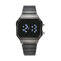 STRADA Electronic Movement Digital Watch with ION Plated Black Stainless Steel Strap (41x37mm) (6.75-8.50 Inch) - Sticky add to cart bar