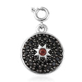 KARIS Mozambique Garnet and Natural Thai Black Spinel Star Charm in Platinum Bond 1.15 ctw - Sticky add to cart bar