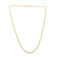 VEGAS CLOSEOUT Deal 10K Yellow Gold 3.5mm Curb Necklace 22 Inches 4.60 Grams