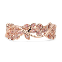 Pink Diamond Ring in Vermeil RG Sterling Silver 0.25 ctw
