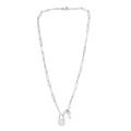 Personalized Platinum Over Sterling Silver Fancy Necklace 20 Inches 7.50 Grams - Sticky add to cart bar