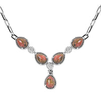 Lapis Lazuli 7.85 ctw Necklace in Silvertone and Stainless Steel 18 Inches