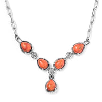Lapis Lazuli 7.85 ctw Necklace in Silvertone and Stainless Steel 18 Inches
