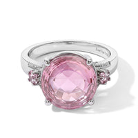 EverTrue Simulated Pink Diamond Ring in Stainless Steel (Size 10.0)