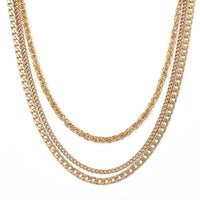 Three-layer Necklace in Goldtone (20.5 Inches)