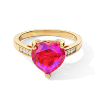 EverTrue Volcanic Triplet Quartz and Moissanite 4.10 ctw Ring in 18K YG Plated (Size 7.0)