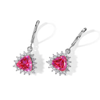 EverTrue Volcanic Triplet Quartz and White Zircon 5.10 ctw Earrings in Platinum Bond