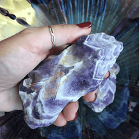 Chevron Amethyst Dog Tooth 3-4" Approx 800Ctw