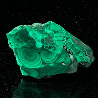 Polished Malachite Stalakite Slice 1-2" 120 ctw