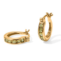 D''Joy Premium Green Sphene 0.90 ctw Earrings in 18K Vermeil Yellow Gold Over Sterling Silver